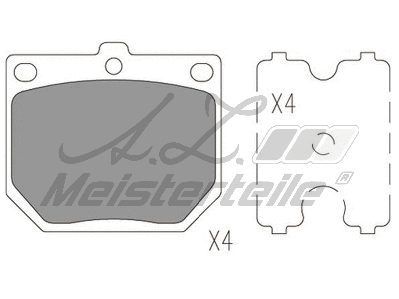 Brake Pad Set, disc brake (AZMT-44-022-2576)