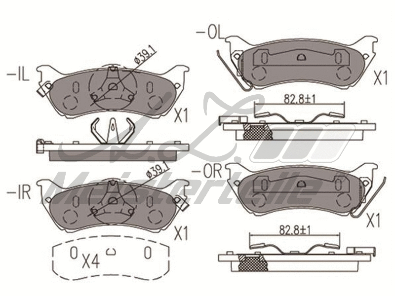Brake Pad Set, disc brake (AZMT-44-022-1748)