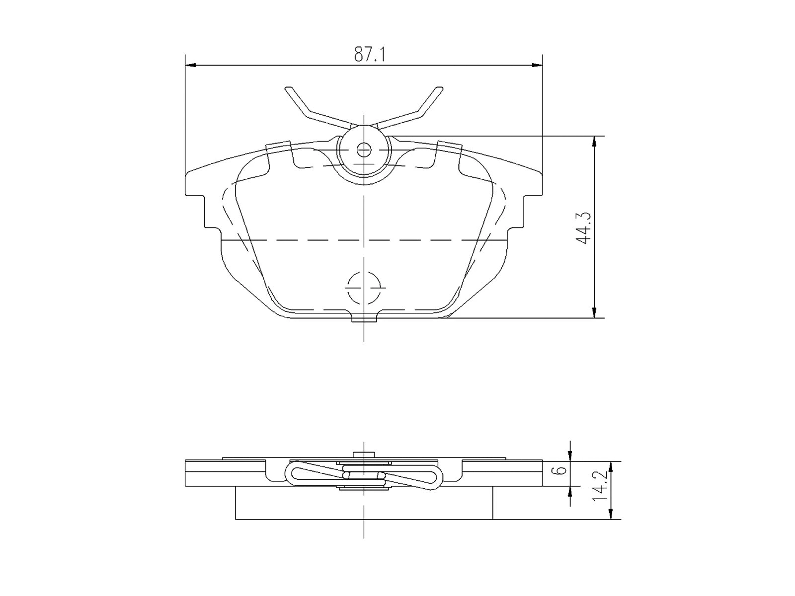 Brake Pad Set, disc brake (AZMT-44-022-1032)