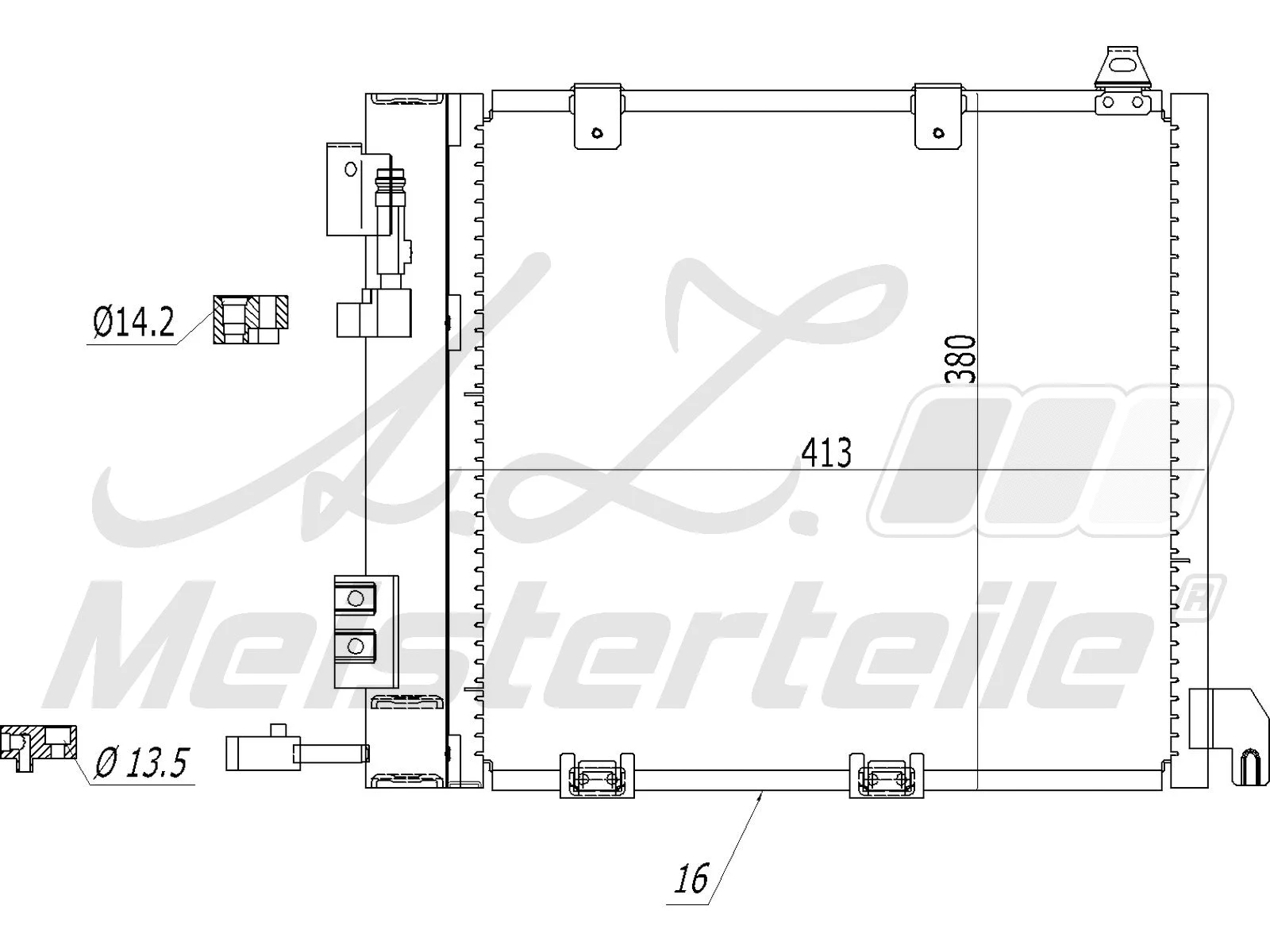 Condenser, air conditioning (AZMT-45-030-1033)