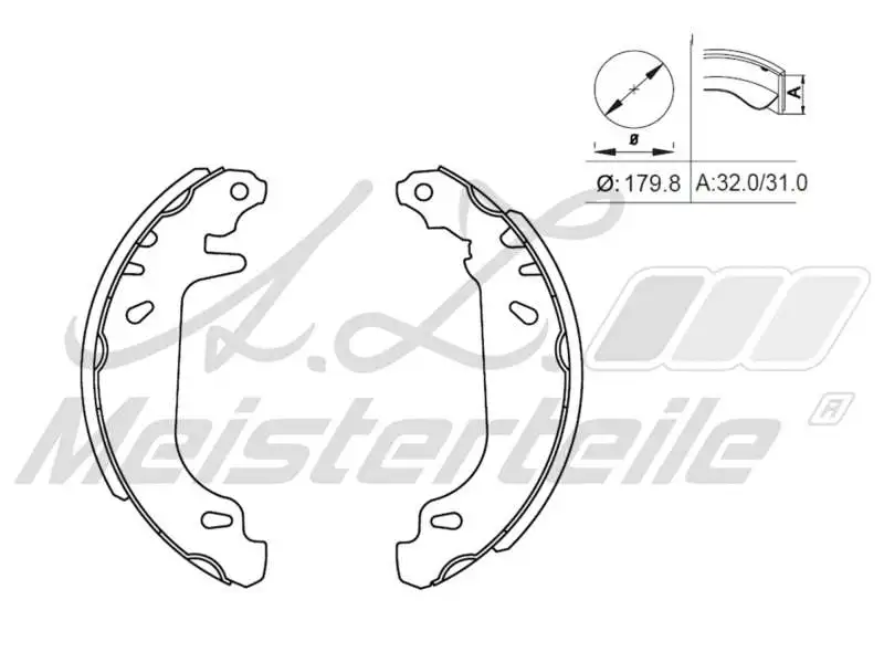 Brake Shoe Set (AZMT-44-026-1056)