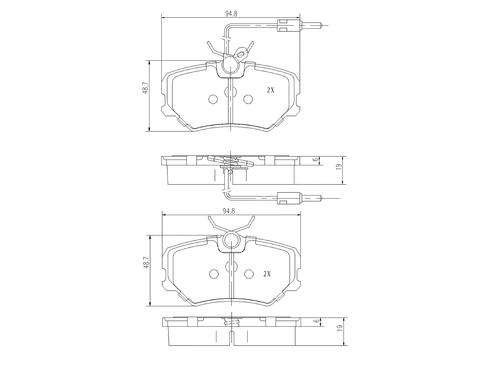 Brake Pad Set, disc brake (AZMT-44-022-1360)