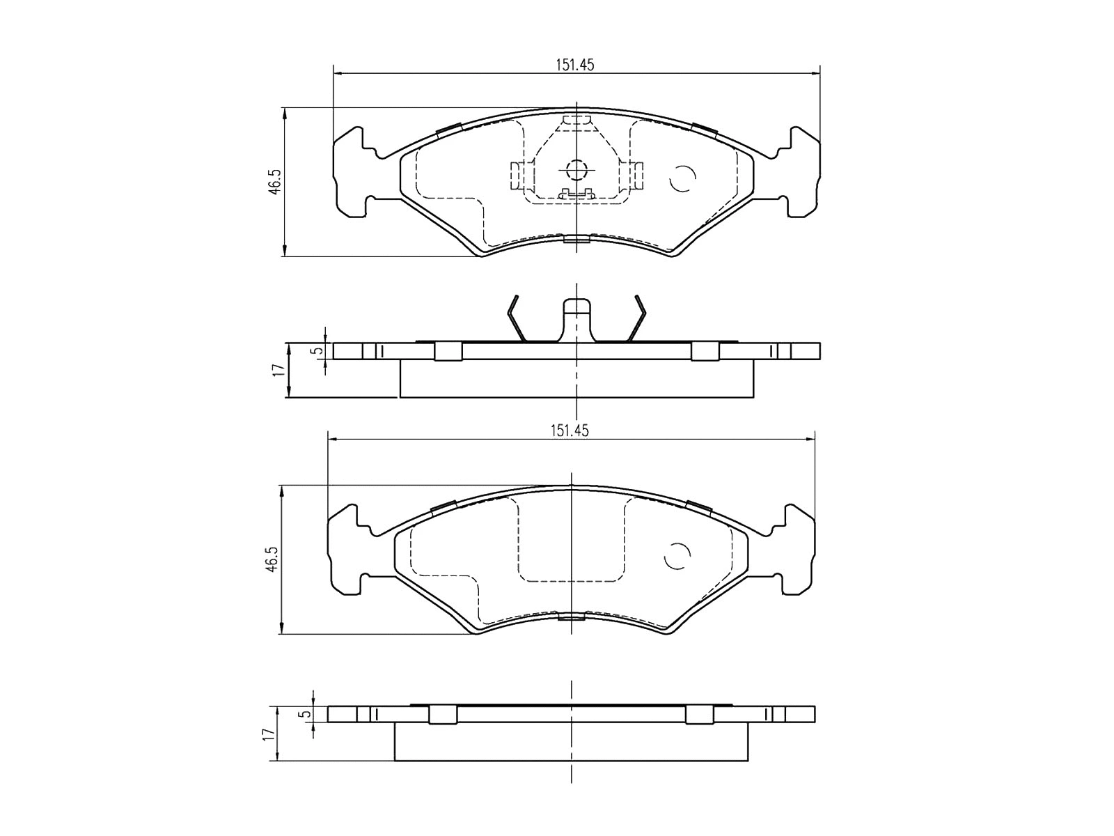 Brake Pad Set, disc brake (AZMT-44-022-1273)