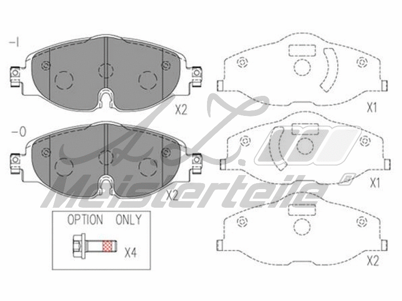 Brake Pad Set, disc brake (AZMT-44-022-2022)
