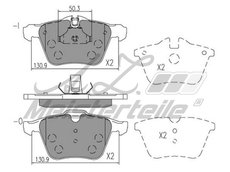 Brake Pad Set, disc brake (AZMT-44-022-1739)