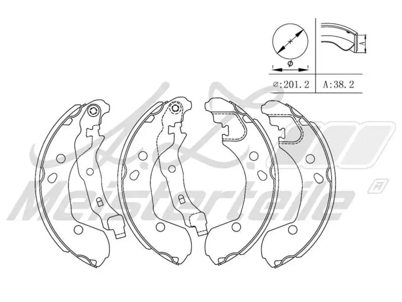 Brake Shoe Set (AZMT-44-026-1133)