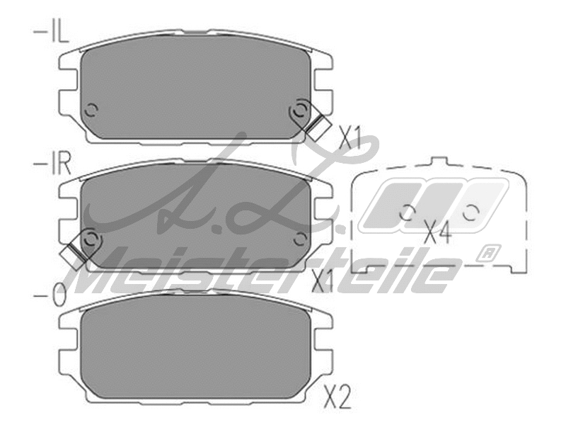 Brake Pad Set, disc brake (AZMT-44-022-2274)