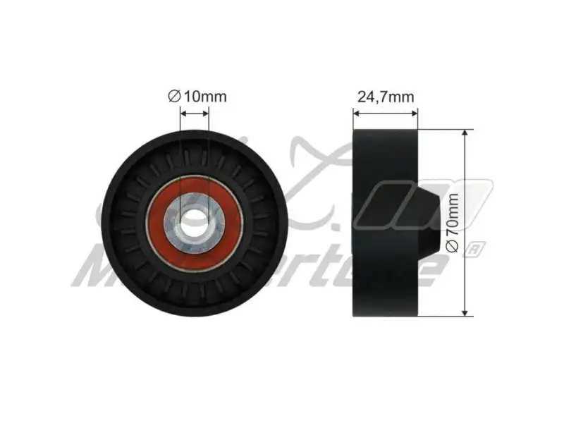 Deflection/Guide Pulley, V-ribbed belt (AZMT-20-031-2232)