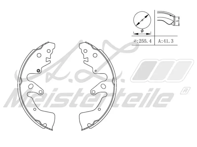 Brake Shoe Set (AZMT-44-026-1313)