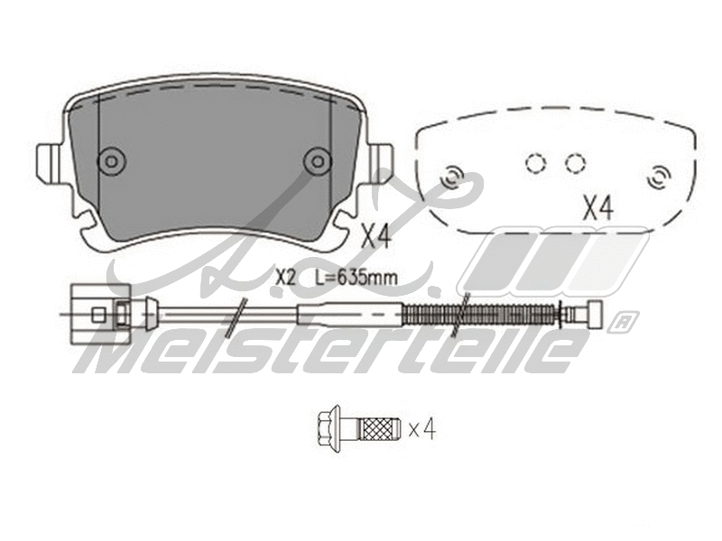 Brake Pad Set, disc brake (AZMT-44-022-2173)