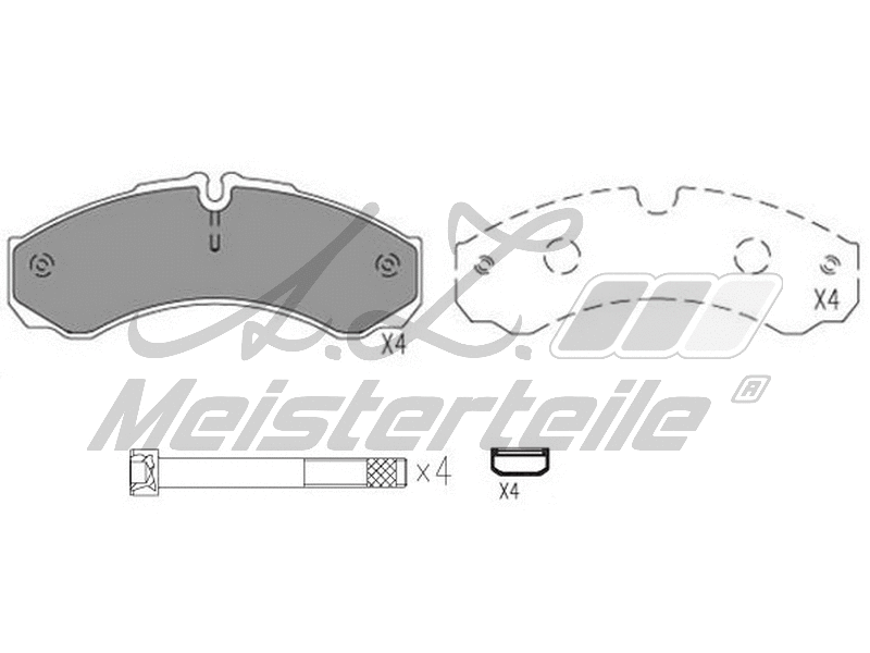 Brake Pad Set, disc brake (AZMT-44-022-2003)