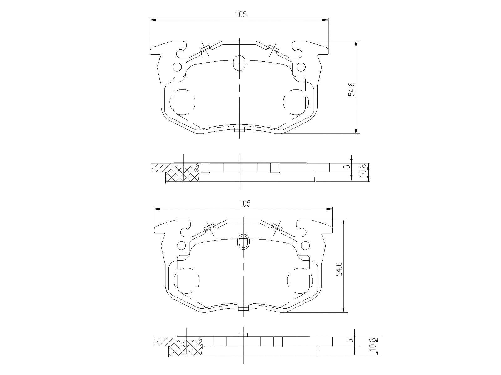 Brake Pad Set, disc brake (AZMT-44-022-1363)