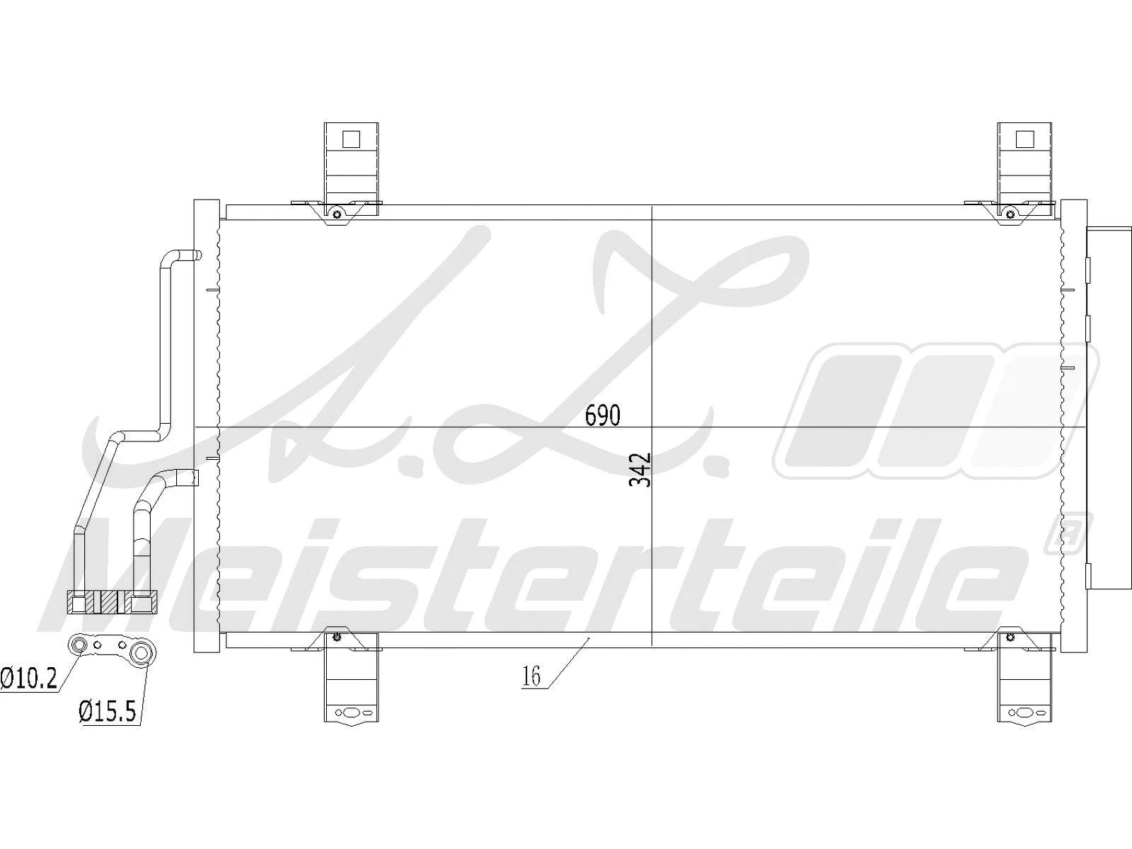 Condenser, air conditioning (AZMT-45-030-1148)