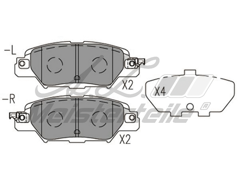 Brake Pad Set, disc brake (AZMT-44-022-2032)