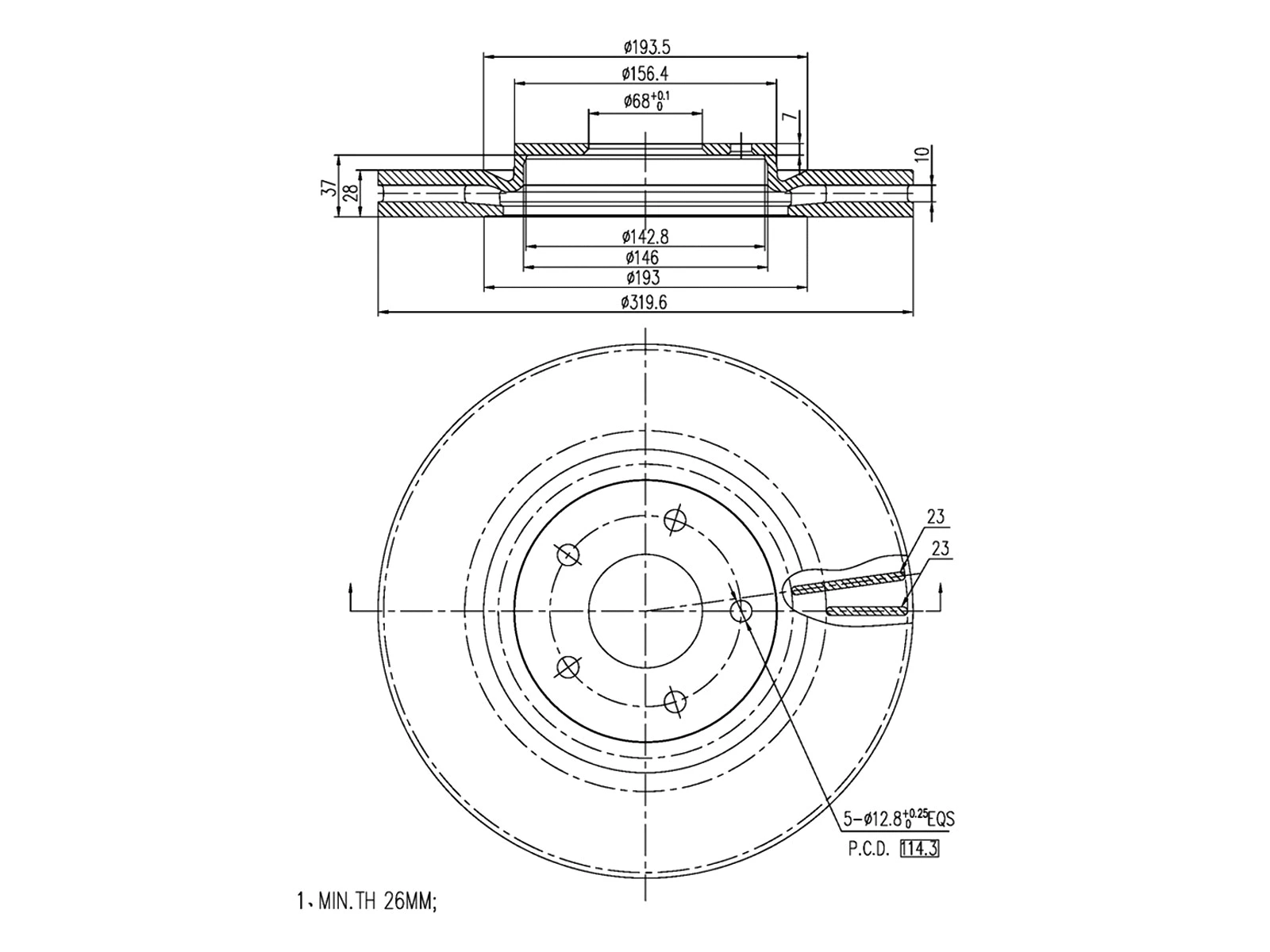 Brake Disc (AZMT-44-024-1370)