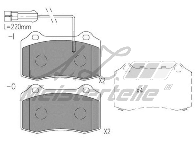 Brake Pad Set, disc brake (AZMT-44-022-2144)