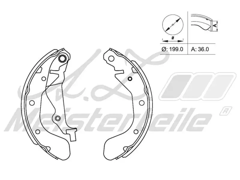 Brake Shoe Set (AZMT-44-026-1080)