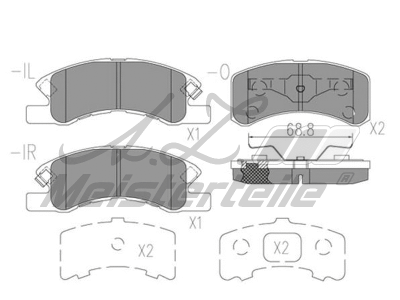 Brake Pad Set, disc brake (AZMT-44-022-1703)
