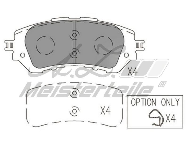 Brake Pad Set, disc brake (AZMT-44-022-2599)