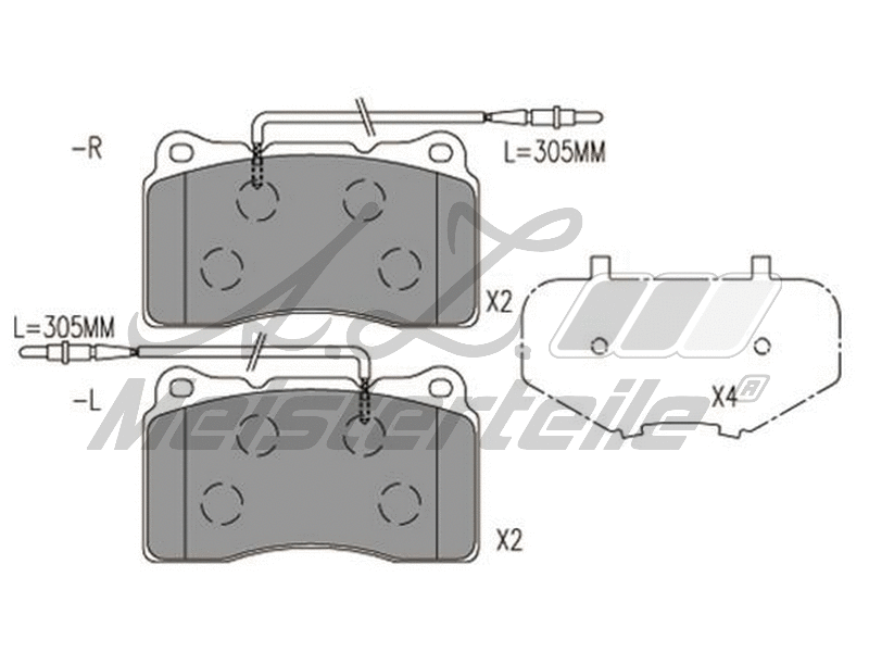 Brake Pad Set, disc brake (AZMT-44-022-1695)