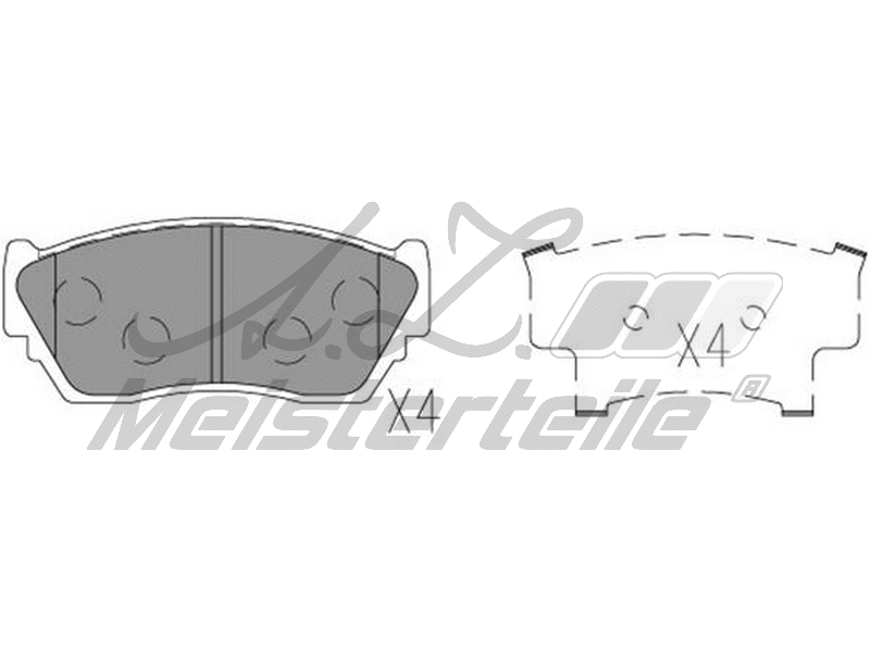 Brake Pad Set, disc brake (AZMT-44-022-1581)