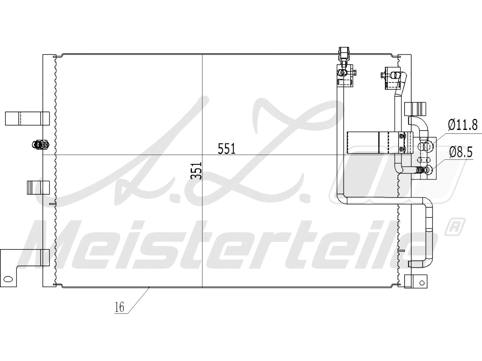 Condenser, air conditioning (AZMT-45-030-1507)