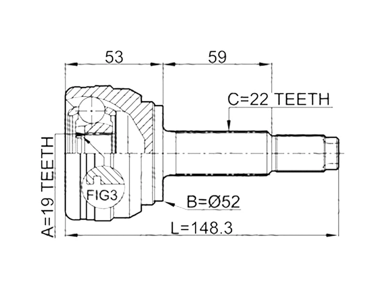 Joint Kit, drive shaft (AZMT-43-030-1087)