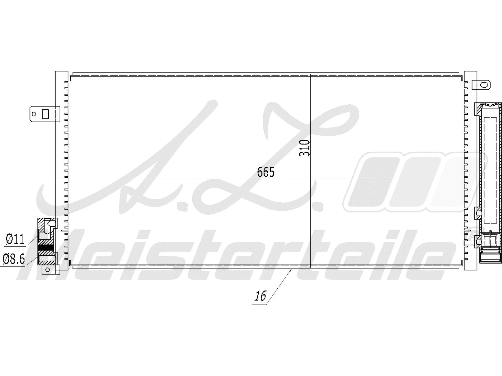 Condenser, air conditioning (AZMT-45-030-1185)