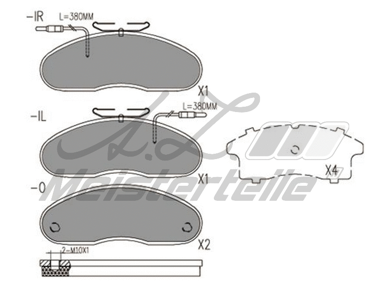 Brake Pad Set, disc brake (AZMT-44-022-2131)