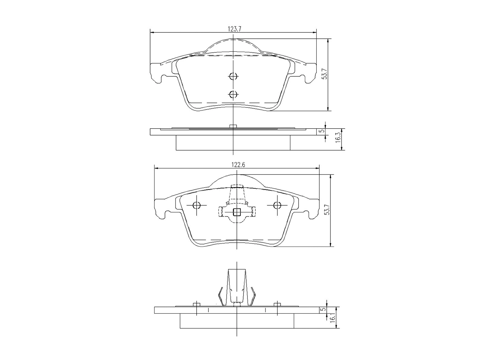 Brake Pad Set, disc brake (AZMT-44-022-1073)