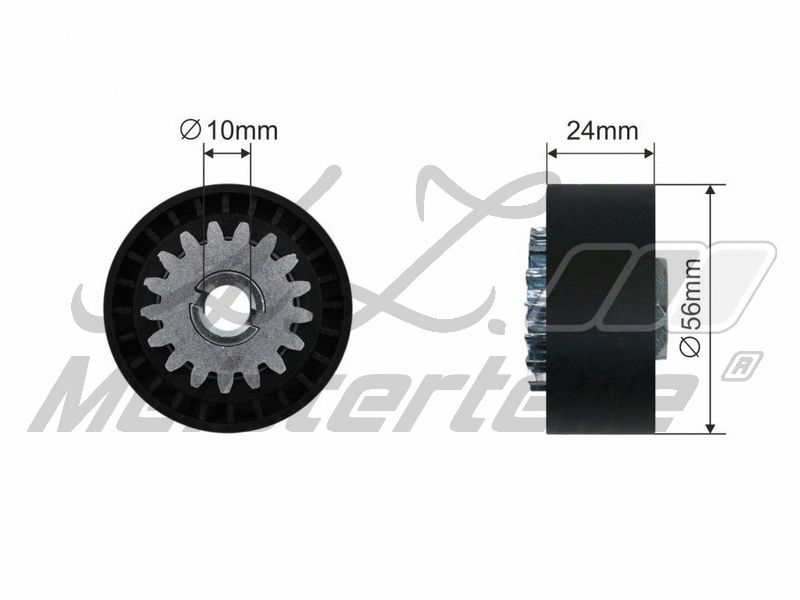 Deflection/Guide Pulley, V-ribbed belt (AZMT-42-061-1007)