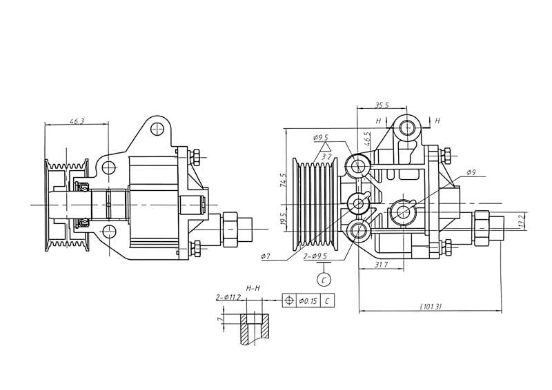 Vacuum Pump, braking system (AZMT-44-130-1032)