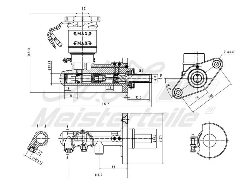 Brake Master Cylinder (AZMT-44-110-1076)
