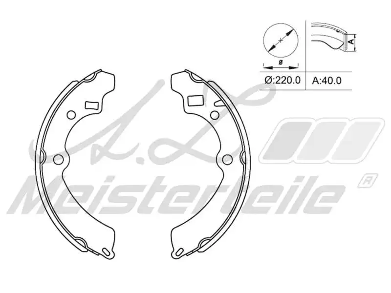 Brake Shoe Set (AZMT-44-026-1082)