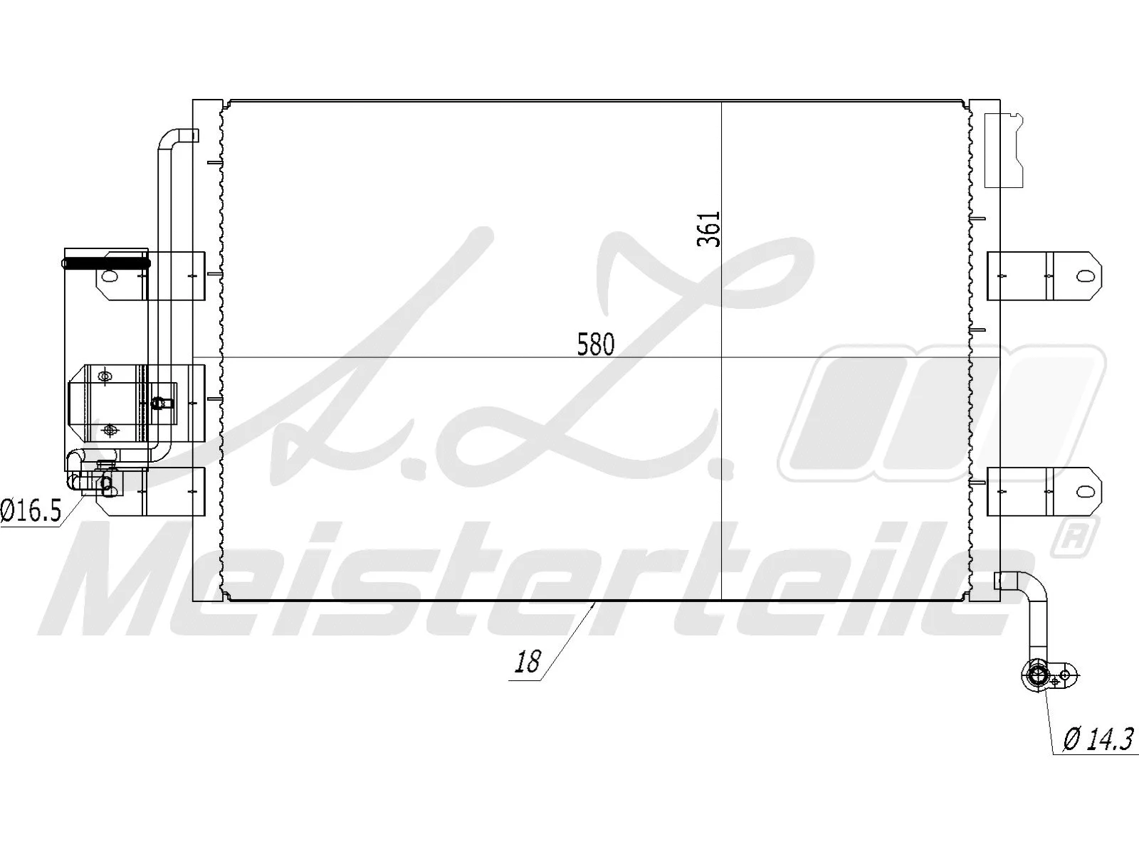 Condenser, air conditioning (AZMT-45-030-1474)