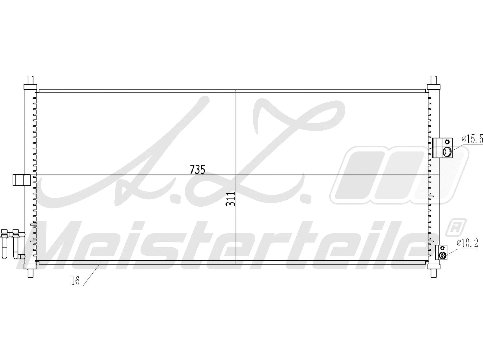 Condenser, air conditioning (AZMT-45-030-1347)
