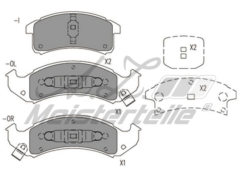 Brake Pad Set, disc brake (AZMT-44-022-1837)