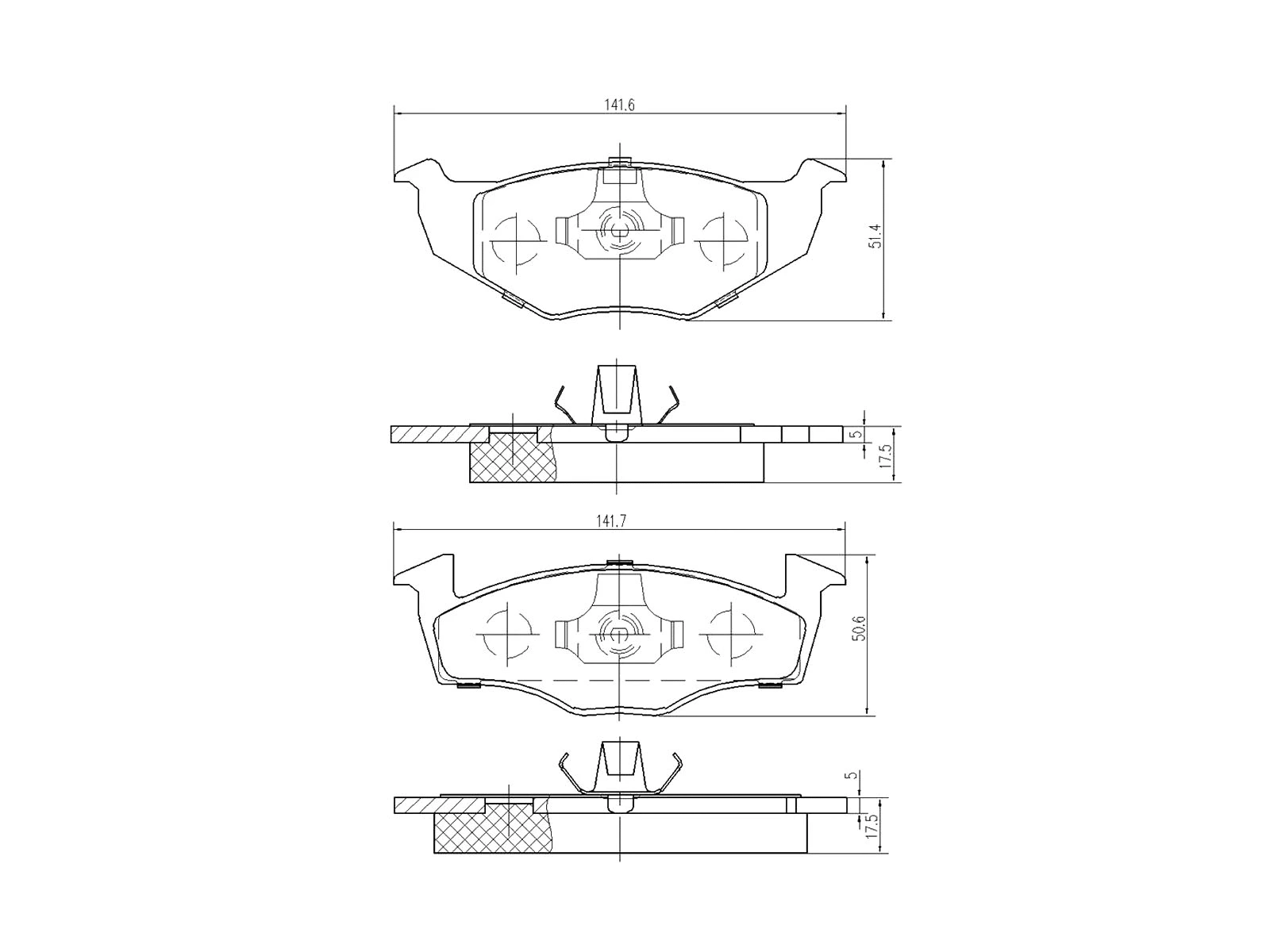 Brake Pad Set, disc brake (AZMT-44-022-1029)