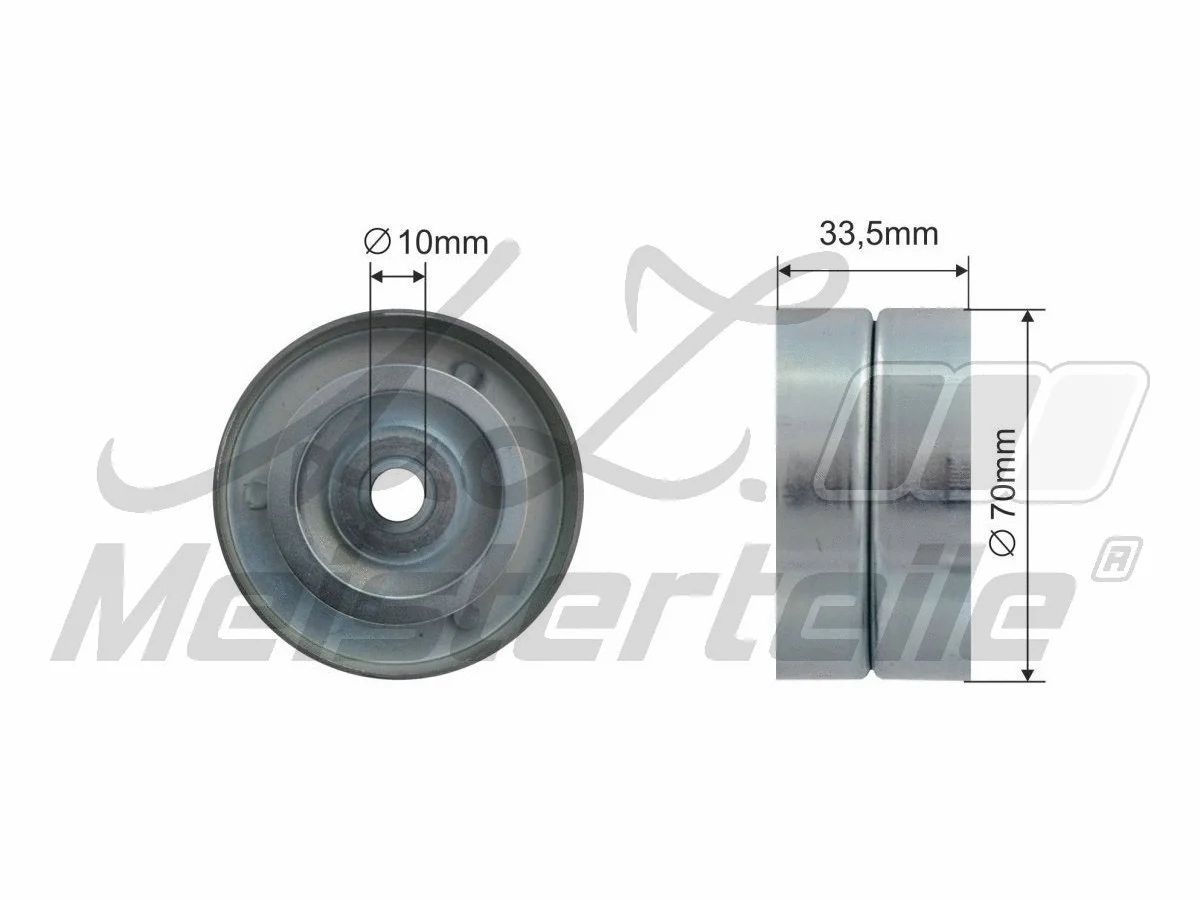 Deflection/Guide Pulley, V-ribbed belt (AZMT-20-031-1355)