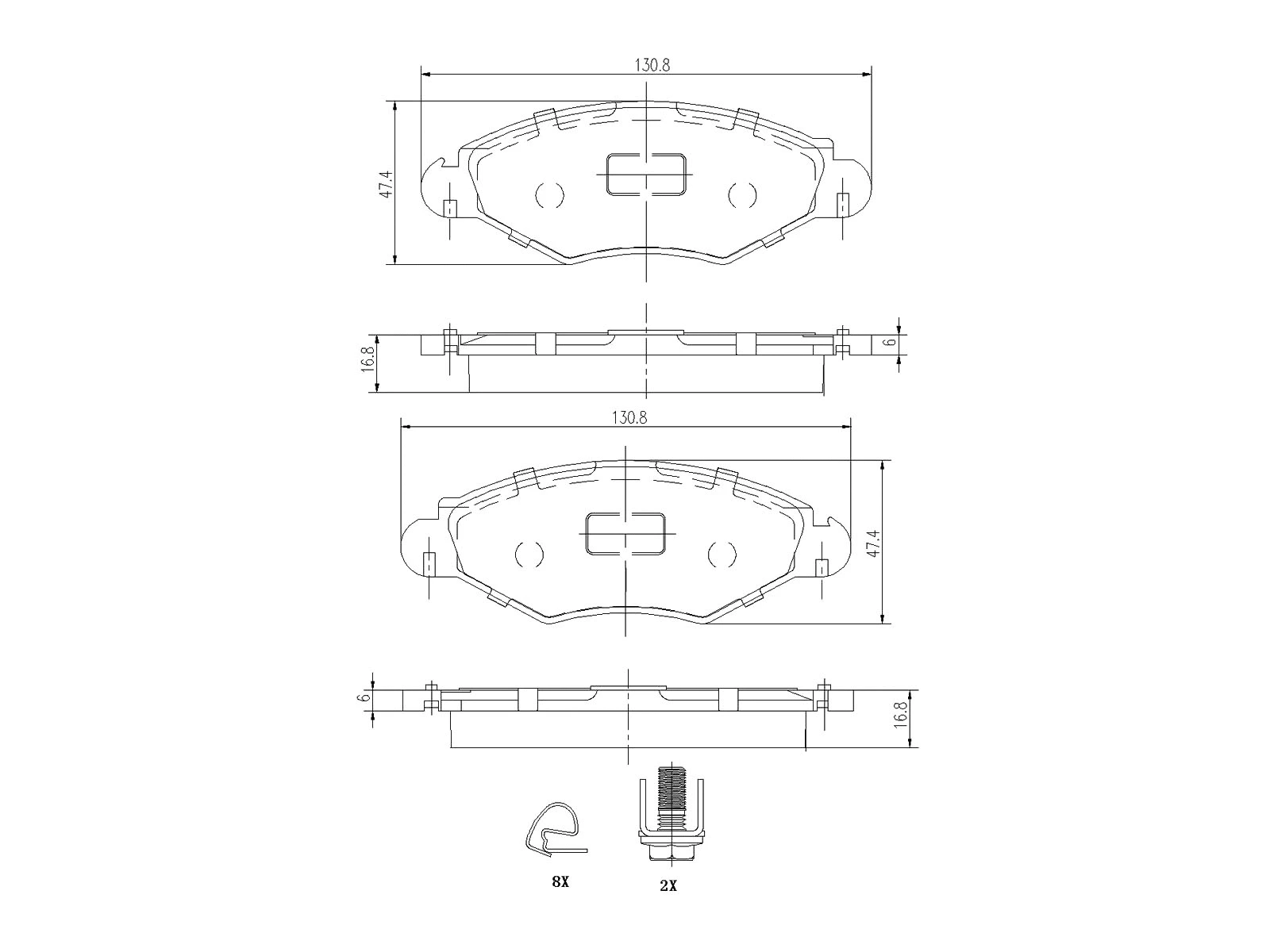 Brake Pad Set, disc brake (AZMT-44-022-1071)