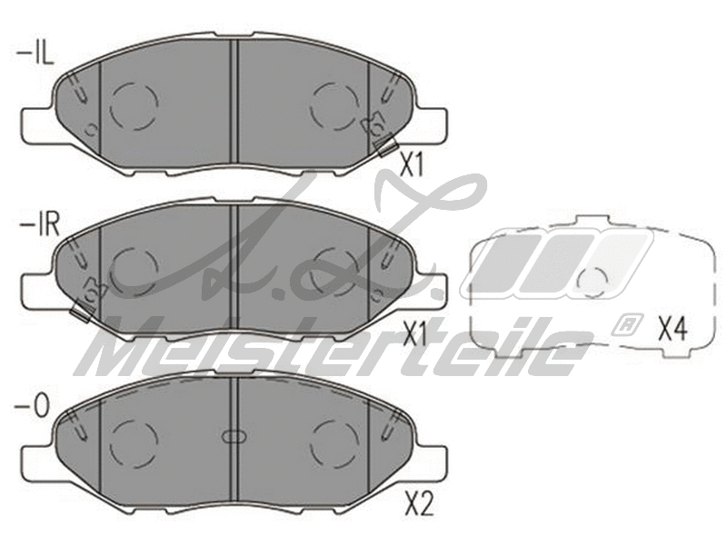 Brake Pad Set, disc brake (AZMT-44-022-1946)