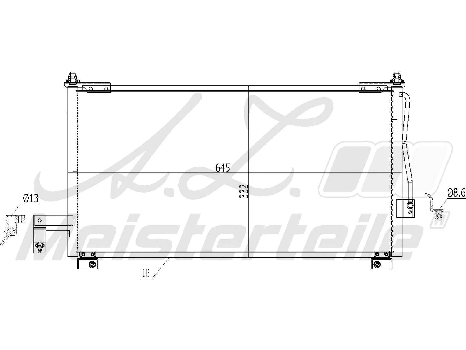 Condenser, air conditioning (AZMT-45-030-1454)