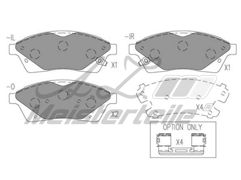 Brake Pad Set, disc brake (AZMT-44-022-2553)