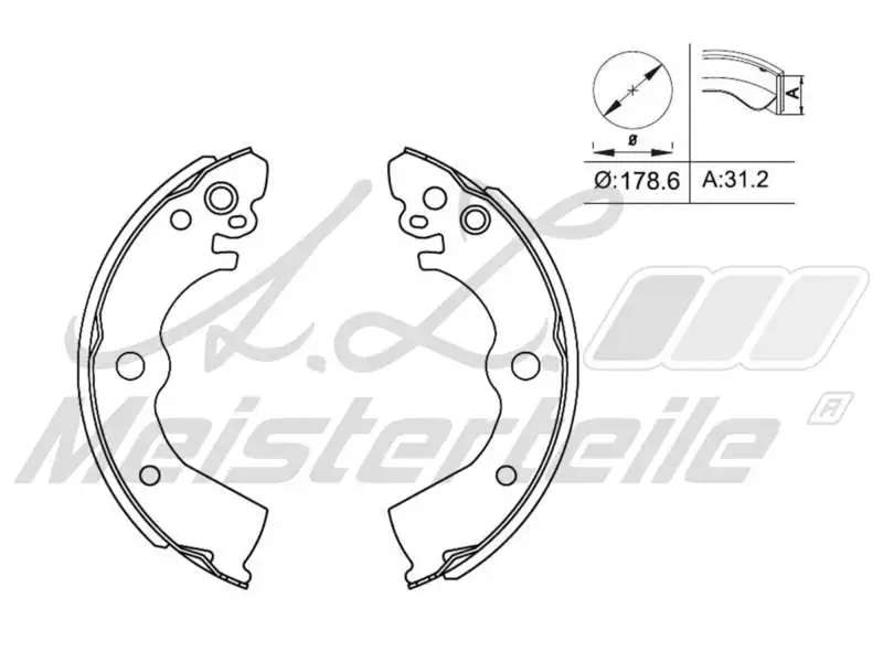Brake Shoe Set (AZMT-44-026-1143)