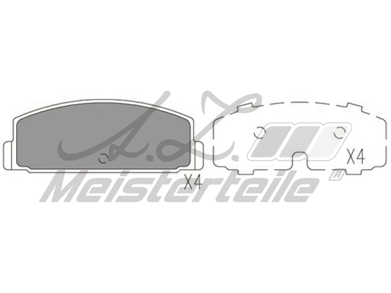 Brake Pad Set, disc brake (AZMT-44-022-1934)