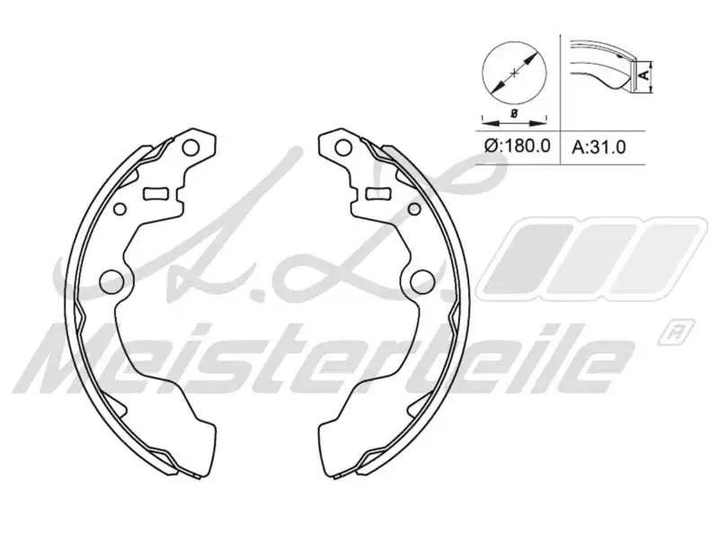 Brake Shoe Set (AZMT-44-026-1090)