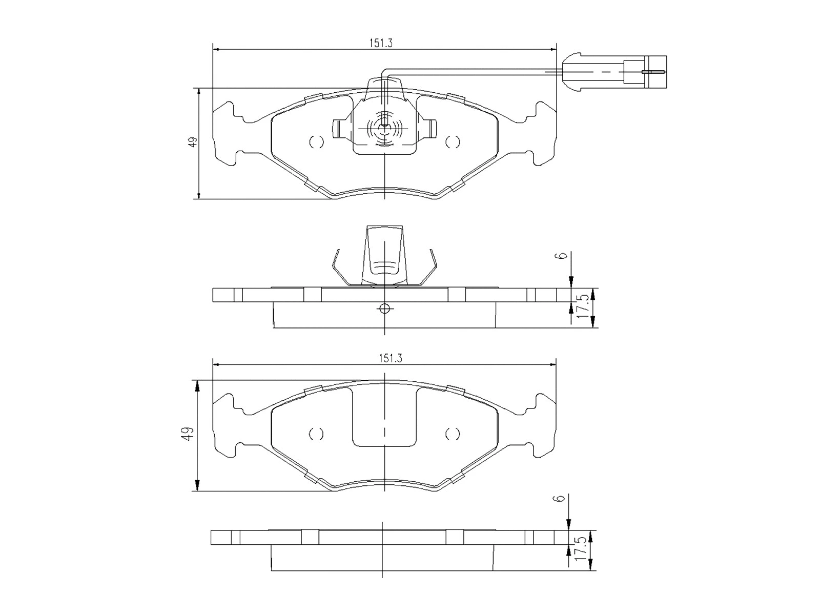 Brake Pad Set, disc brake (AZMT-44-022-1420)