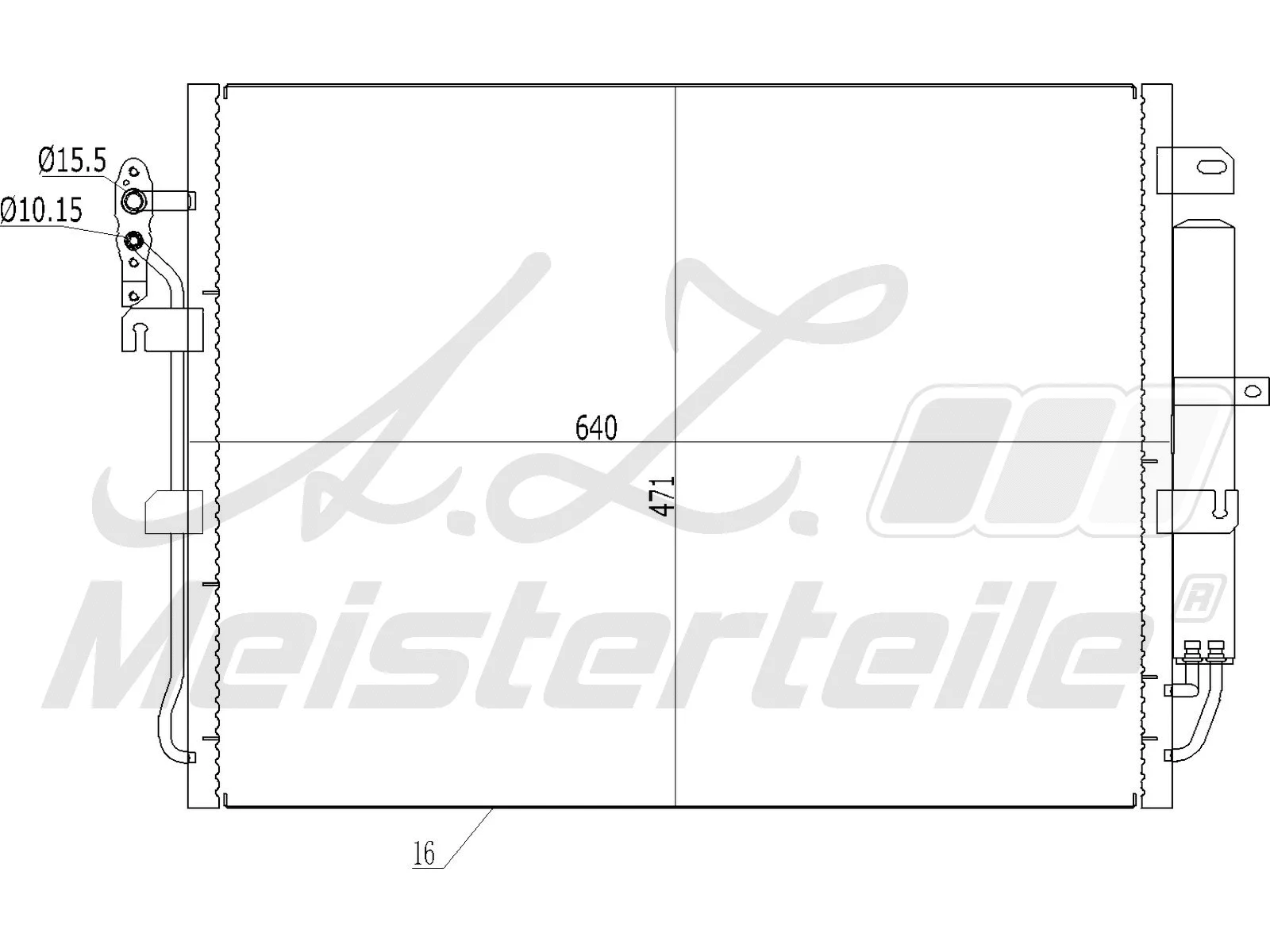 Condenser, air conditioning (AZMT-45-030-1410)
