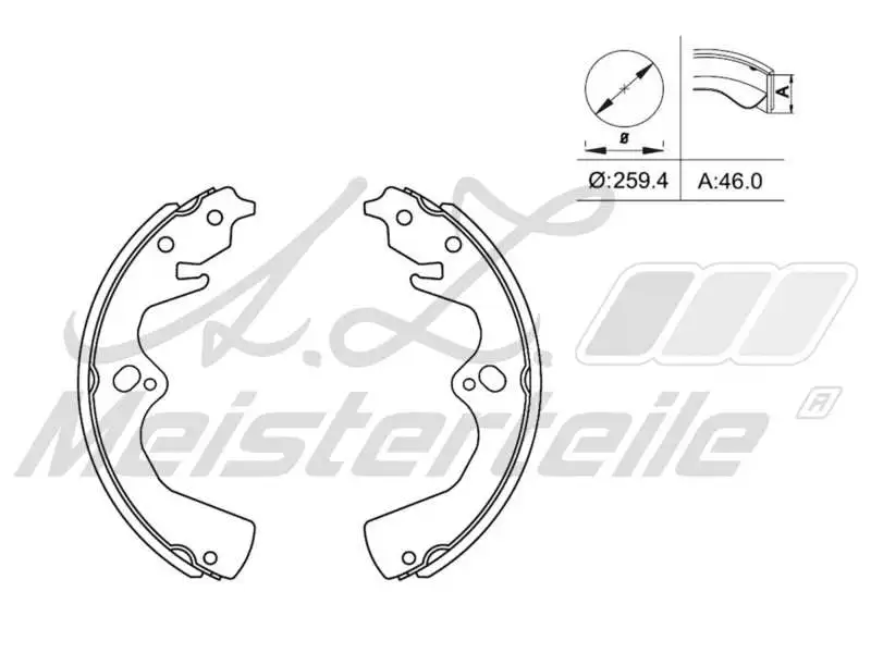 Brake Shoe Set (AZMT-44-026-1266)