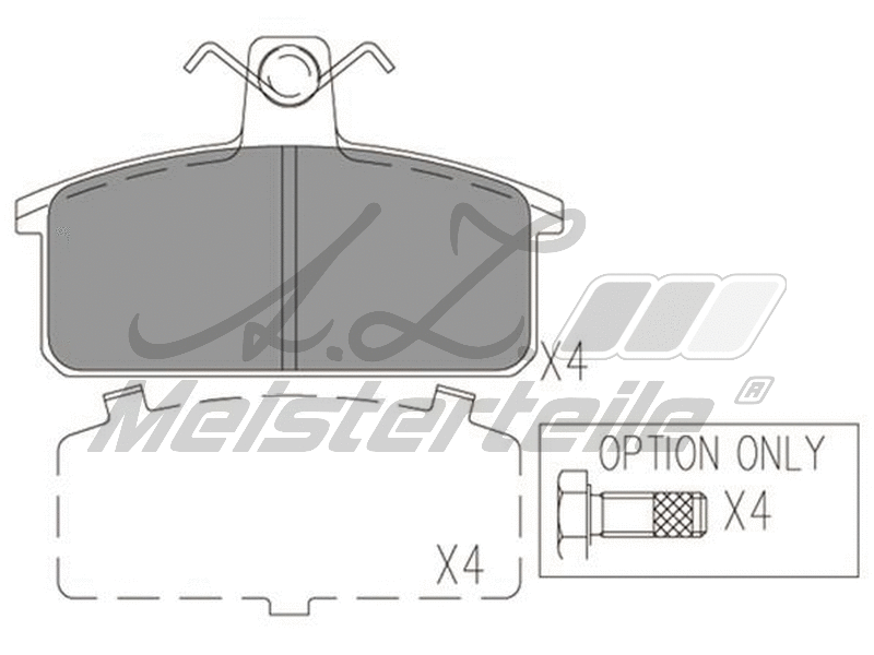 Brake Pad Set, disc brake (AZMT-44-022-1537)